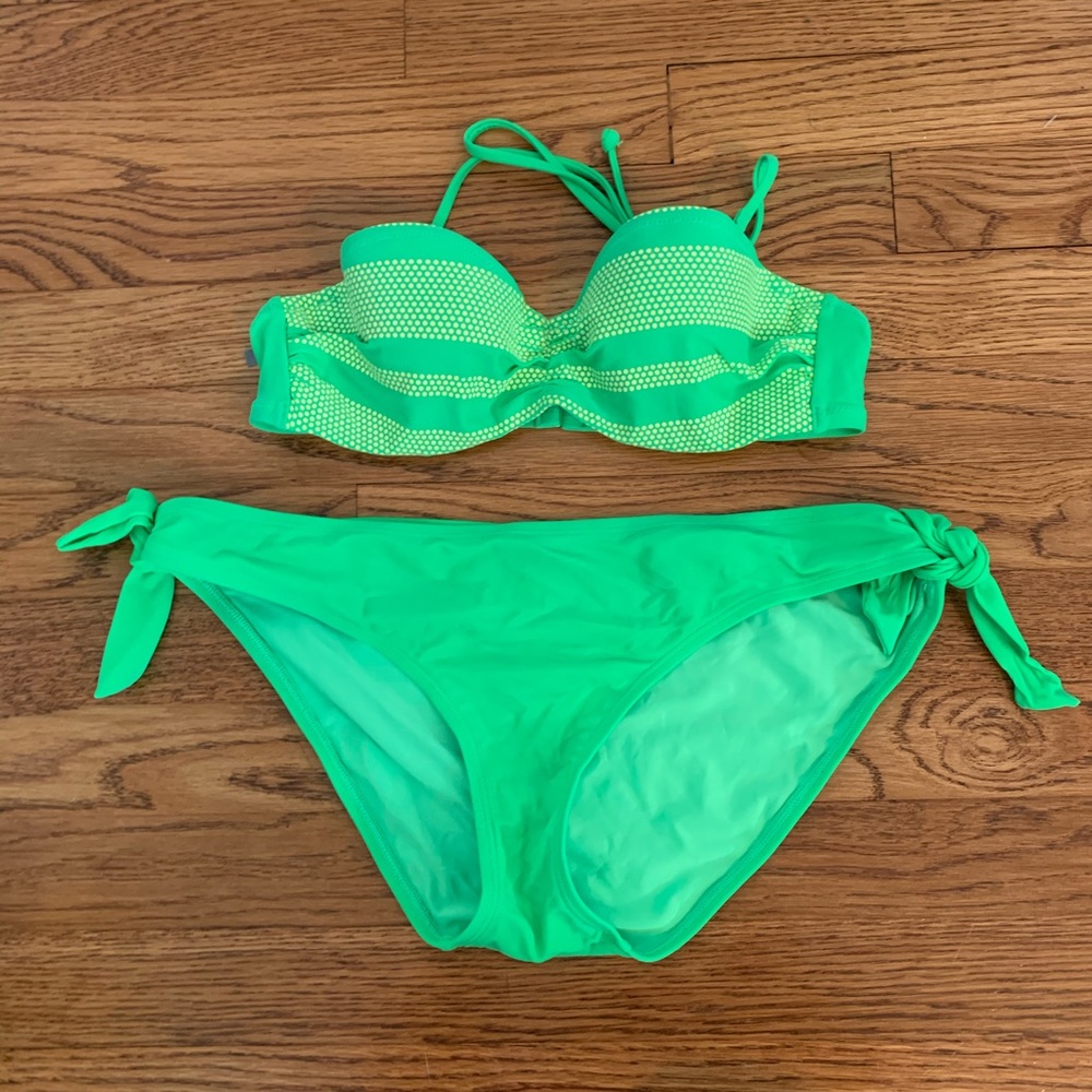 Aerie Green Bandeau Bikini